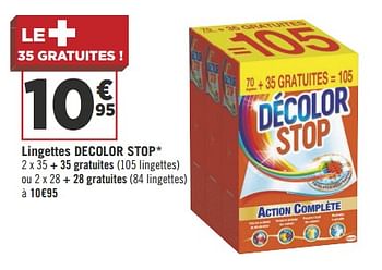 Promotions Lingettes decolor stop - Decolor Stop - Valide de 16/10/2018 à 28/10/2018 chez Géant Casino