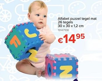 Promoties Alfabet puzzel tegel mat - Huismerk - Euroshop - Geldig van 20/10/2018 tot 06/12/2018 bij Euro Shop