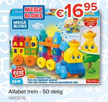 Promoties Alfabet trein - 50 delig - Mega Bloks - Geldig van 20/10/2018 tot 06/12/2018 bij Euro Shop