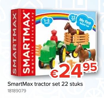 Promoties Smartmax tractor set 22 stuks - Smartmax - Geldig van 20/10/2018 tot 06/12/2018 bij Euro Shop