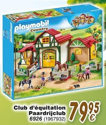 Promoties Club d`équitation paardrijclub - Playmobil - Geldig van 19/10/2018 tot 08/12/2018 bij Cora