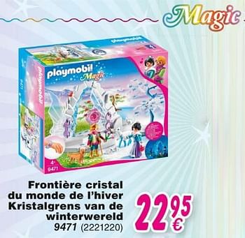 Promoties Frontière cristal du monde de l`hiver kristalgrens van de winterwereld 9471 - Playmobil - Geldig van 19/10/2018 tot 08/12/2018 bij Cora