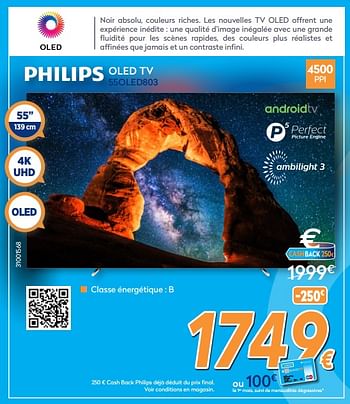 Promotions Philips oled tv 55oled803 - Philips - Valide de 24/10/2018 à 24/11/2018 chez Krefel