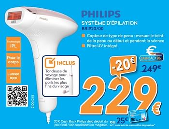 Promoties Philips système d`épilation bri920-00 - Philips - Geldig van 24/10/2018 tot 24/11/2018 bij Krefel