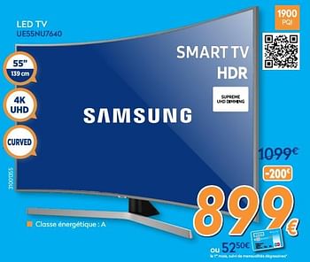 Promoties Samsung led tv ue55nu7640 - Samsung - Geldig van 24/10/2018 tot 24/11/2018 bij Krefel
