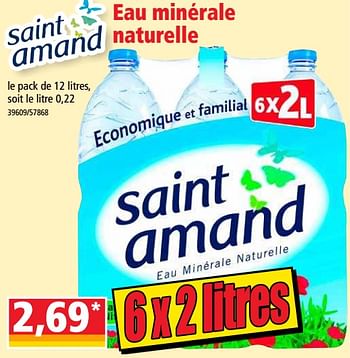 Promotions Eau minérale naturelle - Saint amand - Valide de 24/10/2018 à 30/10/2018 chez Norma