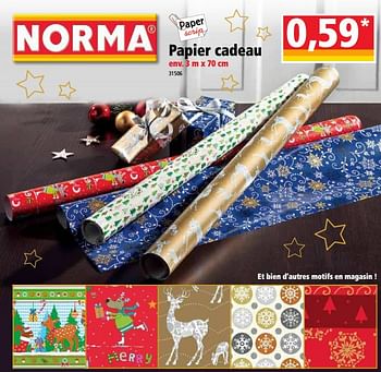 Promotions Papier cadeau - Produit Maison - Norma - Valide de 24/10/2018 à 30/10/2018 chez Norma