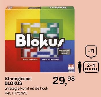 Promoties Strategiespel blokus - Mattel - Geldig van 16/10/2018 tot 11/12/2018 bij Supra Bazar