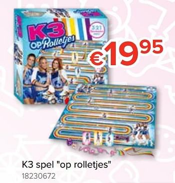 Promoties K3 spel op rolletjes - Studio 100 - Geldig van 20/10/2018 tot 06/12/2018 bij Euro Shop