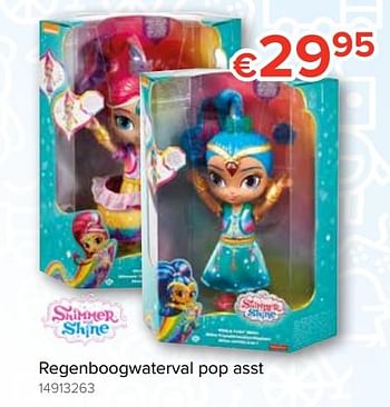 Promoties Regenboogwaterval pop asst - Mattel - Geldig van 20/10/2018 tot 06/12/2018 bij Euro Shop