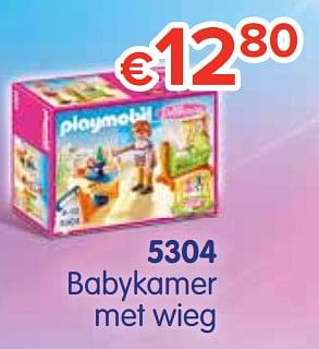 Promoties 5304 babykamer met wieg - Playmobil - Geldig van 20/10/2018 tot 06/12/2018 bij Euro Shop