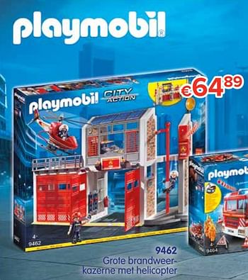 Promoties 9462 grote brandweerkazerne met helicopter - Playmobil - Geldig van 20/10/2018 tot 06/12/2018 bij Euro Shop