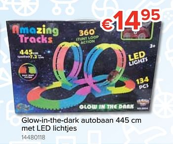 Promoties Glow-in-the-dark autobaan met led lichtjes - Glow in the Dark - Geldig van 20/10/2018 tot 06/12/2018 bij Euro Shop