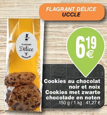 Promoties Cookies au chocolat noir et noix cookies met zwarte chocolade en noten - Au Ptit Boulanger - Geldig van 23/10/2018 tot 29/10/2018 bij Cora