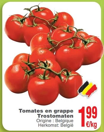 Promoties Tomates en grappe trostomaten - Huismerk - Cora - Geldig van 23/10/2018 tot 29/10/2018 bij Cora