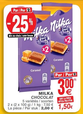 Promoties Milka chocolat - Milka - Geldig van 23/10/2018 tot 29/10/2018 bij Cora