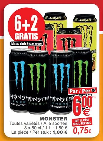 Promotions Monster - Monster - Valide de 23/10/2018 à 29/10/2018 chez Cora