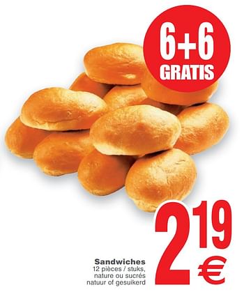 Promoties Sandwiches - Huismerk - Cora - Geldig van 23/10/2018 tot 29/10/2018 bij Cora
