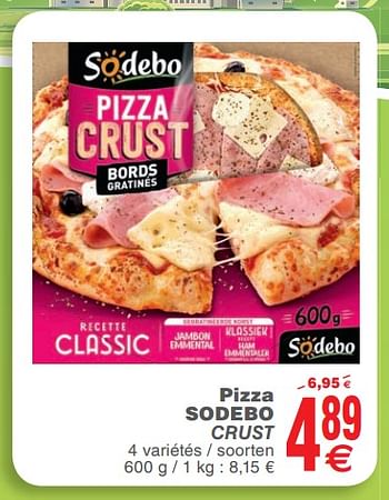 Promoties Pizza sodebo crust - Sodebo - Geldig van 23/10/2018 tot 29/10/2018 bij Cora