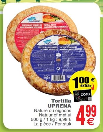 Promotions Tortilla uprena - Uprena - Valide de 23/10/2018 à 29/10/2018 chez Cora