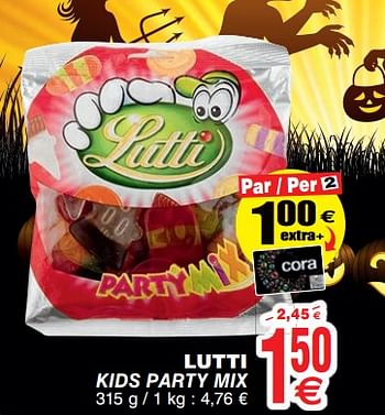 Promotions Lutti kids party mix - Lutti - Valide de 23/10/2018 à 29/10/2018 chez Cora