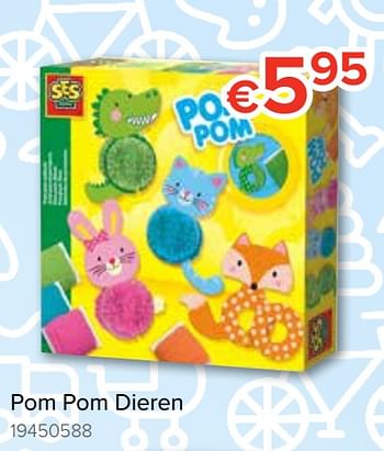 Promoties Pom pom dieren - SES - Geldig van 20/10/2018 tot 06/12/2018 bij Euro Shop