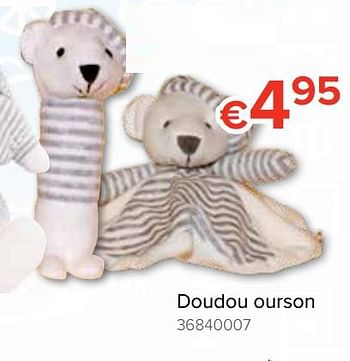 Promotions Doudou ourson - Produit Maison - Euroshop - Valide de 20/10/2018 à 06/12/2018 chez Euro Shop