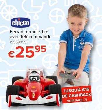 Promotions Ferrari formule 1 rc avec télécommande - Chicco - Valide de 20/10/2018 à 06/12/2018 chez Euro Shop