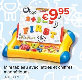 Promoties Mini tableau avec lettres et chiffres magnétiques - Huismerk - Euroshop - Geldig van 20/10/2018 tot 06/12/2018 bij Euro Shop