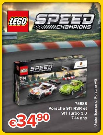 Promotions 75888 porsche 911 rsr et 911 turbo 3.0 - Lego - Valide de 20/10/2018 à 06/12/2018 chez Euro Shop