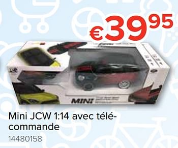 Promotions Mini jcw 1:14 avec télécommande - Produit Maison - Euroshop - Valide de 20/10/2018 à 06/12/2018 chez Euro Shop