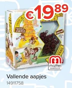 Promoties Vallende aapjes - Mattel - Geldig van 20/10/2018 tot 06/12/2018 bij Euro Shop