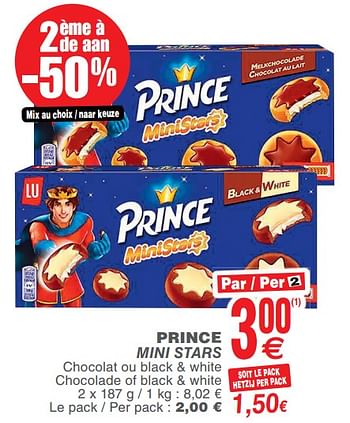 Promoties Prince mini stars - Lu - Geldig van 23/10/2018 tot 29/10/2018 bij Cora