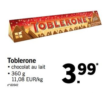 Promoties Toblerone - Toblerone - Geldig van 29/10/2018 tot 03/11/2018 bij Lidl