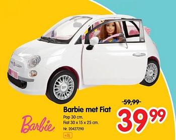 Promoties Barbie met fiat - Mattel - Geldig van 17/10/2018 tot 29/11/2018 bij Fun