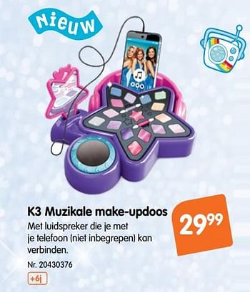 Promoties K3 muzikale make-updoos - K3 - Geldig van 17/10/2018 tot 29/11/2018 bij Fun