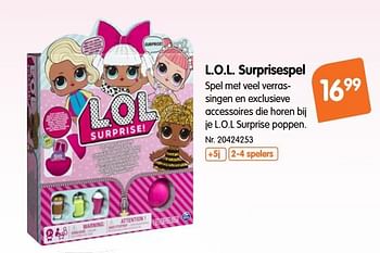 Promoties L.o.l. surprisespel - LOL Surprise - Geldig van 17/10/2018 tot 29/11/2018 bij Fun
