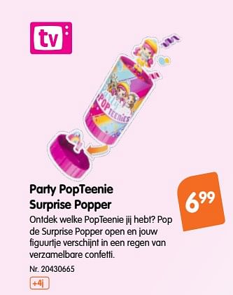 Promoties Party popteenie surprise popper - Party Popteenies - Geldig van 17/10/2018 tot 29/11/2018 bij Fun