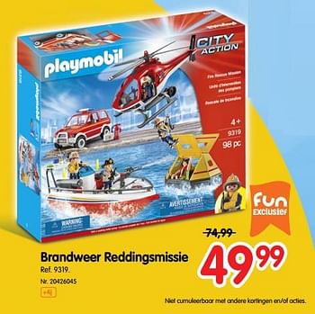 Promoties Brandweer reddingsmissie - Playmobil - Geldig van 17/10/2018 tot 29/11/2018 bij Fun