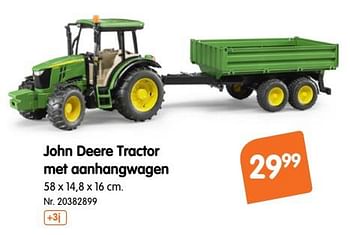 Promoties John deere tractor met aanhangwagen - Bruder - Geldig van 17/10/2018 tot 29/11/2018 bij Fun