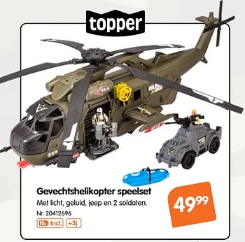 Promotions Gevechtshelikopter speelset - Soldier Force - Valide de 17/10/2018 à 29/11/2018 chez Fun