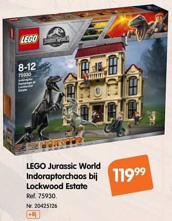 Promoties Lego jurassic world indoraptorchaos bij lockwood estate - Lego - Geldig van 17/10/2018 tot 29/11/2018 bij Fun