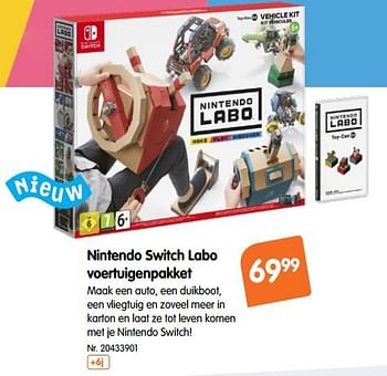 Promoties Nintendo switch labo voertuigenpakket - Nintendo - Geldig van 17/10/2018 tot 29/11/2018 bij Fun