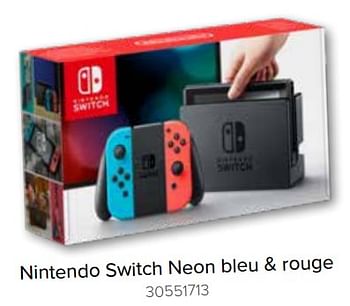 Promotions Nintendo switch neon bleu + rouge - Nintendo - Valide de 20/10/2018 à 06/12/2018 chez Euro Shop