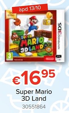 Promoties Super mario 3d land - Nintendo - Geldig van 20/10/2018 tot 06/12/2018 bij Euro Shop