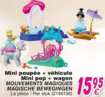 Promotions Mini poupée + véhicule mini pop + wagen mouvements magiques magische bewegingen - Hasbro - Valide de 19/10/2018 à 08/12/2018 chez Cora
