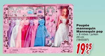 Promotions Poupée mannequin mannequin pop - Produit maison - Cora - Valide de 19/10/2018 à 08/12/2018 chez Cora