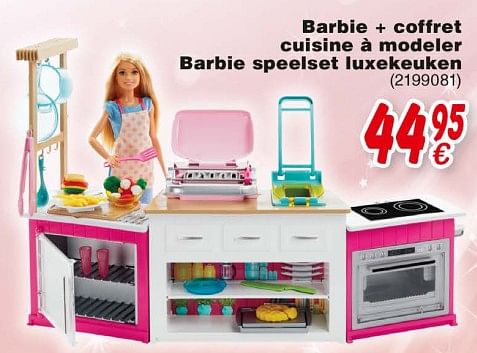 barbie coffret cuisine à modeler