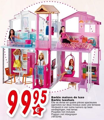 Promoties Barbie maison de luxe barbie luxehuis - Mattel - Geldig van 19/10/2018 tot 08/12/2018 bij Cora