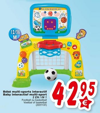 Promotions Bébé multi-sports interactif baby interactief multi-sport 2 en - in1 - Vtech - Valide de 19/10/2018 à 08/12/2018 chez Cora